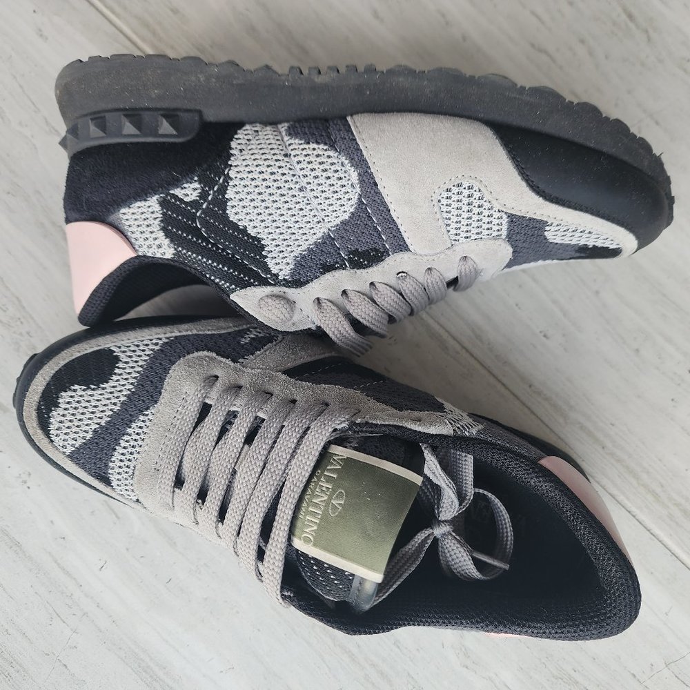 Valentino garavani size 36.5 camo rockrunner sneakers